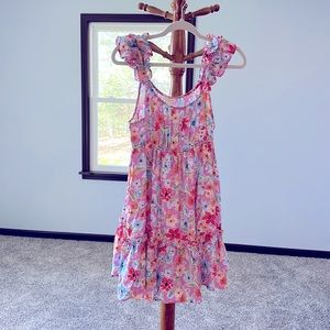 NWT Blu Pepper Size Large Purple Floral Combo Summer Dress